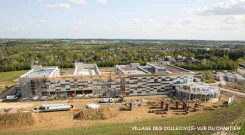 vue aérienne du site