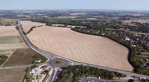 vue aérienne du site